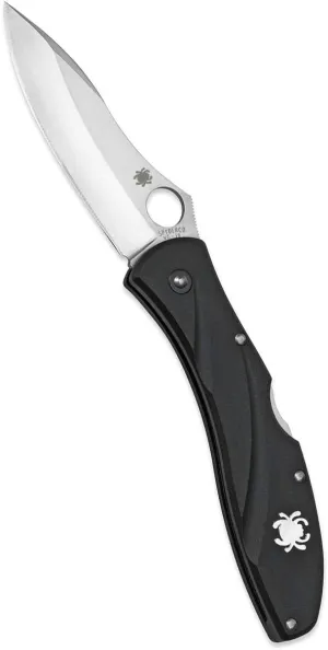 Spyderco CENTOFANTE 3 Prestige Folding Utility Pocket Knife with 3.14" VG-10 Stainless Steel Hollow Ground Blade and Lightweight FRN Handle - PlainEdge - C66PBK3