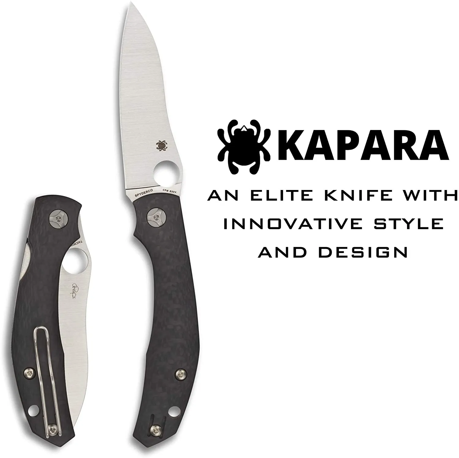 Spyderco Kapara 3.58" CPM S30V Plain Edge Folding Pocket Knife (C241CFP)