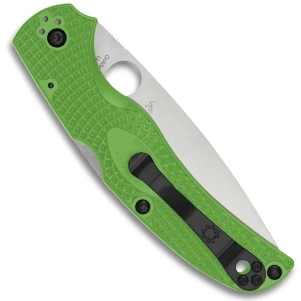 Spyderco Native Chief Lightweight Salt LC200N Plain Edge 4.02" Folding Pocket Knife (C244PGR)
