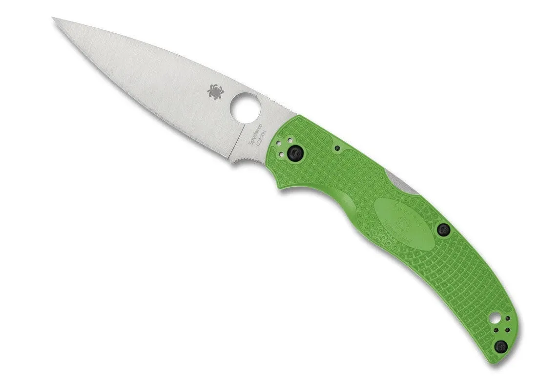 Spyderco Native Chief Lightweight Salt LC200N Plain Edge 4.02" Folding Pocket Knife (C244PGR)
