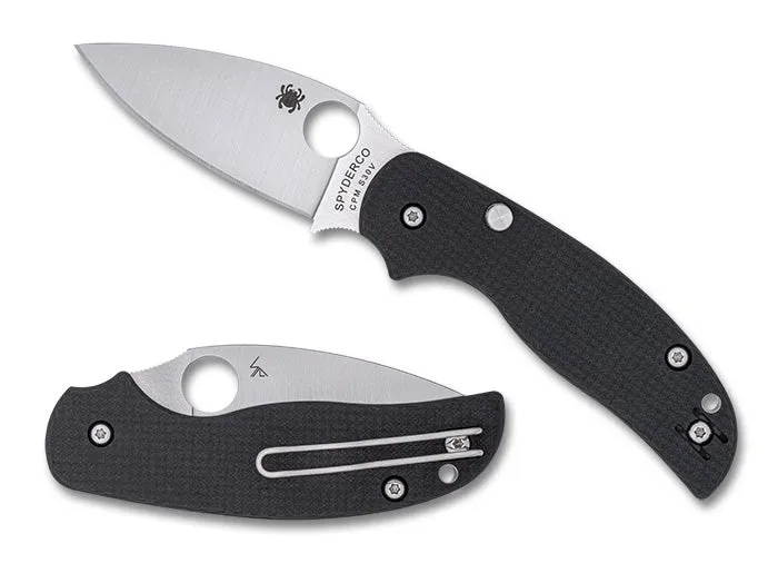 Spyderco Sage 6 Button 3.00" Plain Edge Pocket Folding Knife (C123CFBCLP)