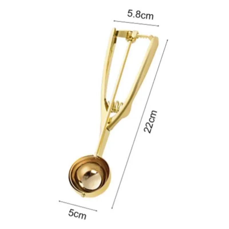 Stainless Steel Ice Cream Scoop - Durable Dessert Spoon