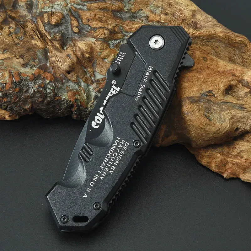 Stainless Steel Outdoor Mini Folding Knife - High Hardness, Portable Defensive Multi-Purpose Tool for Camping, Hiking, Travel, and Self Defense