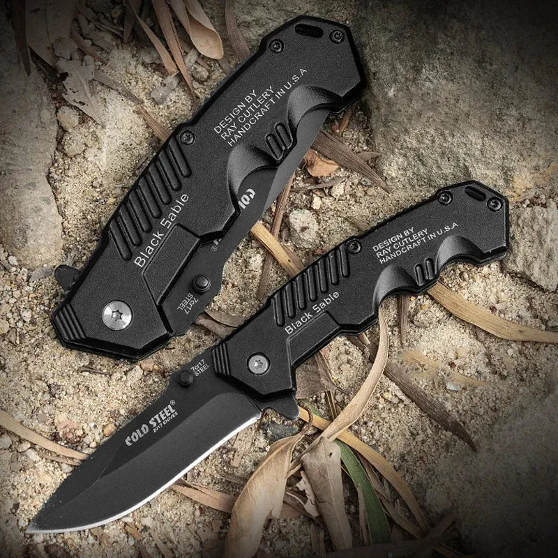 Stainless Steel Outdoor Mini Folding Knife - High Hardness, Portable Defensive Multi-Purpose Tool for Camping, Hiking, Travel, and Self Defense