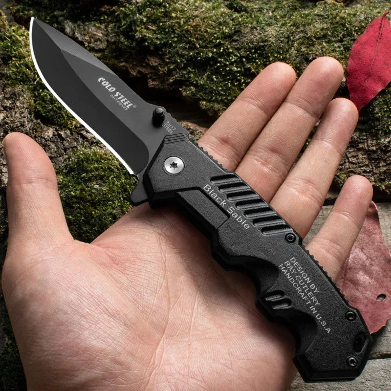 Stainless Steel Outdoor Mini Folding Knife - High Hardness, Portable Defensive Multi-Purpose Tool for Camping, Hiking, Travel, and Self Defense
