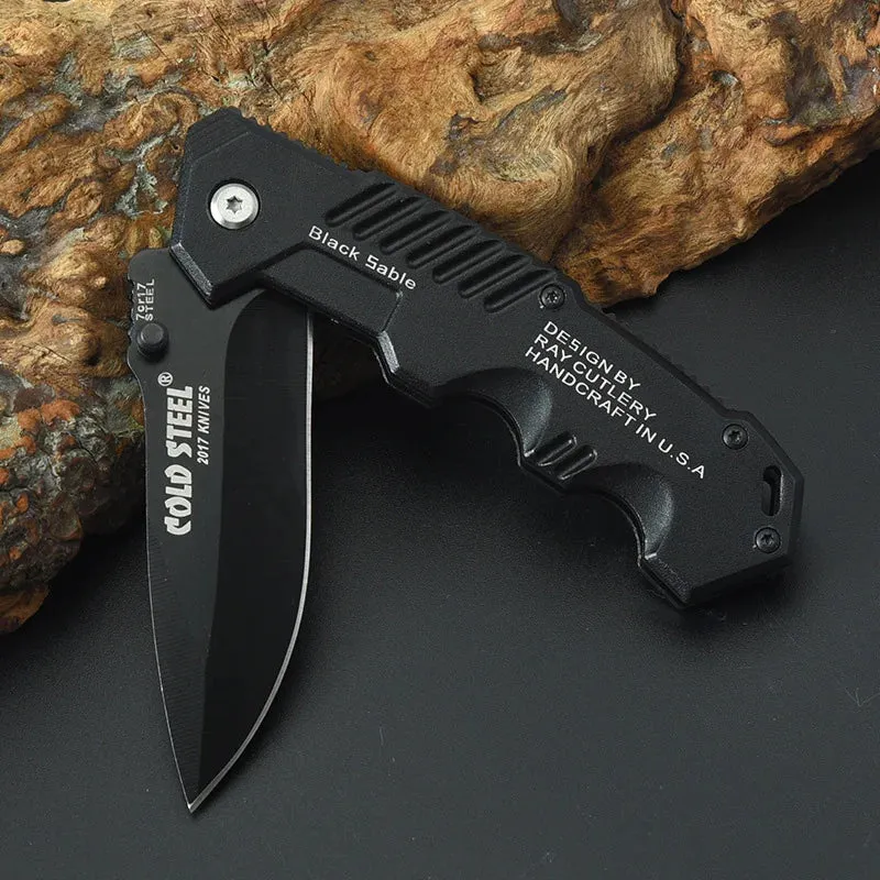 Stainless Steel Outdoor Mini Folding Knife - High Hardness, Portable Defensive Multi-Purpose Tool for Camping, Hiking, Travel, and Self Defense