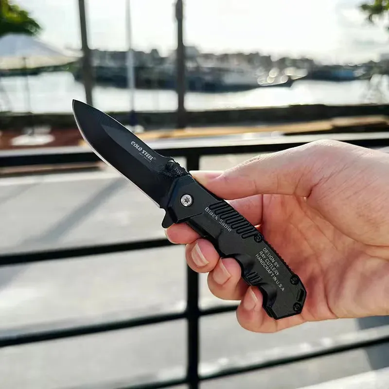 Stainless Steel Outdoor Mini Folding Knife - High Hardness, Portable Defensive Multi-Purpose Tool for Camping, Hiking, Travel, and Self Defense