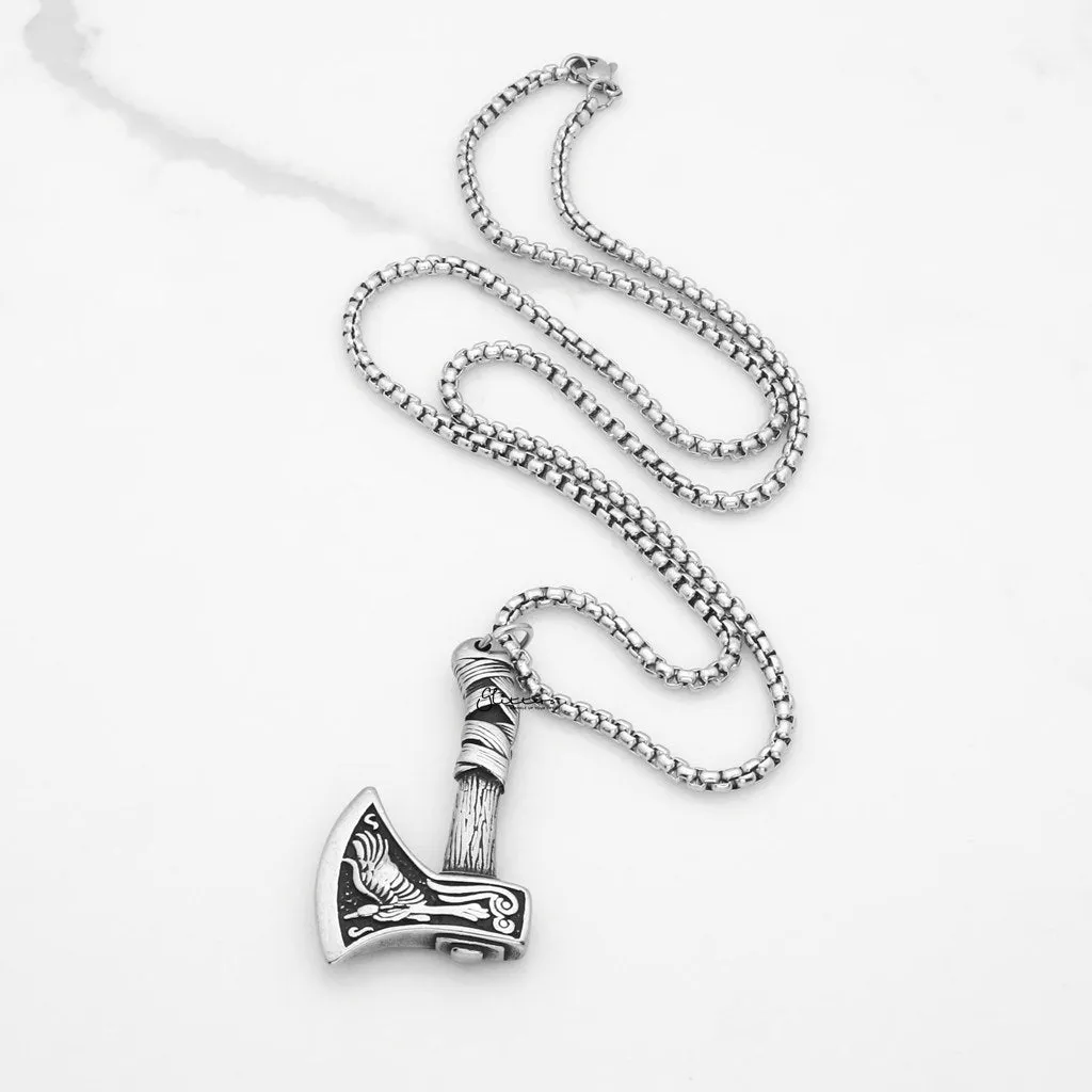 Stainless Steel Viking Double Sided Axe Pendant