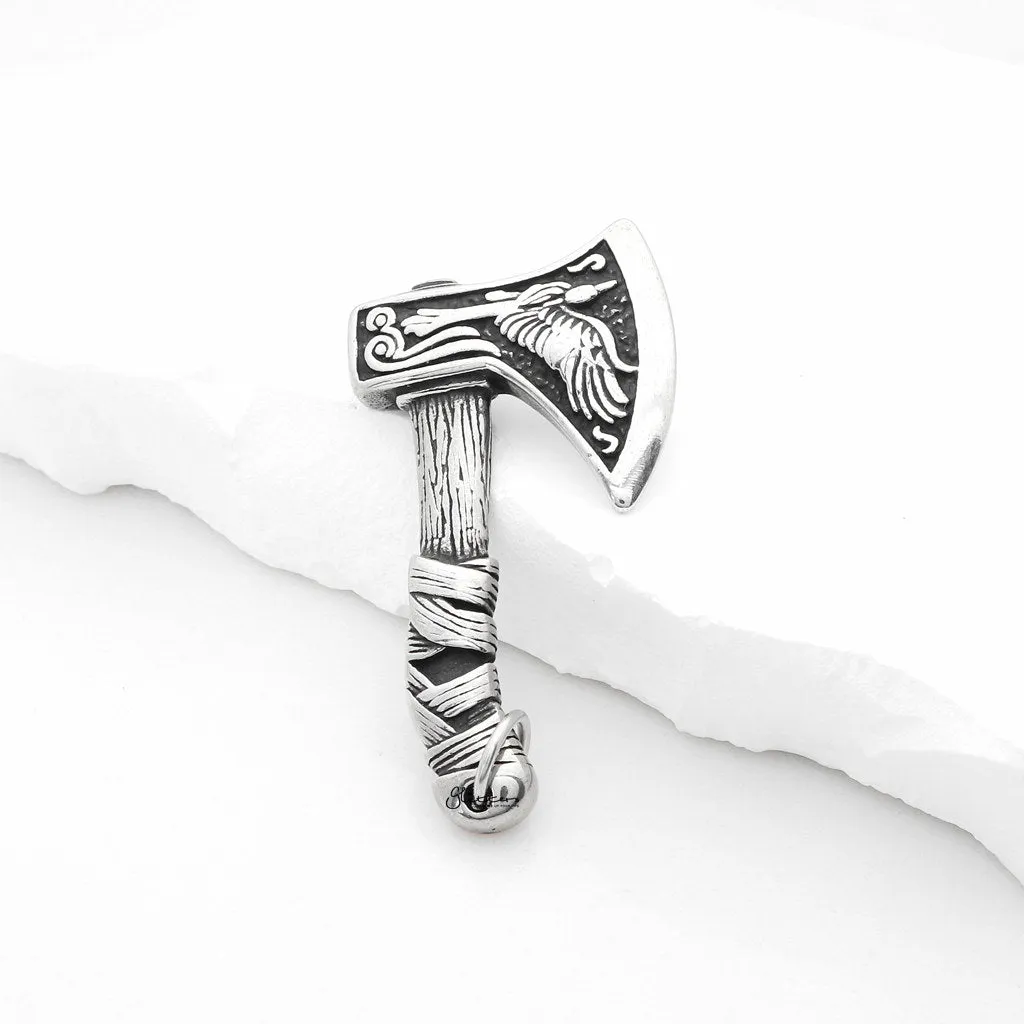 Stainless Steel Viking Double Sided Axe Pendant