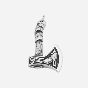 Stainless Steel Viking Double Sided Axe Pendant