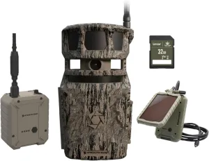 Stealth Cam Revolver PRO 40MP Photo 1440P at 30 FPS QHD Video 0.4 Sec Trigger Speed 360-Degree Panoramic View Built-in GPS Hunting Cellular Trail Camera, External Battery, Solar Panel, 32GB SD Card