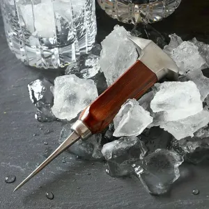 Steel Hammer, 6.7 Inch Stainless Steel Ice Axe with Safety Handle Kitchen Bars