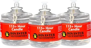 Sterno STN-3CNDL Emergency Candles, 3-Pack, Clear, 3 Count