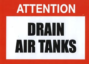 STICKER DRAIN AIR TANKS 125MM X 90MM