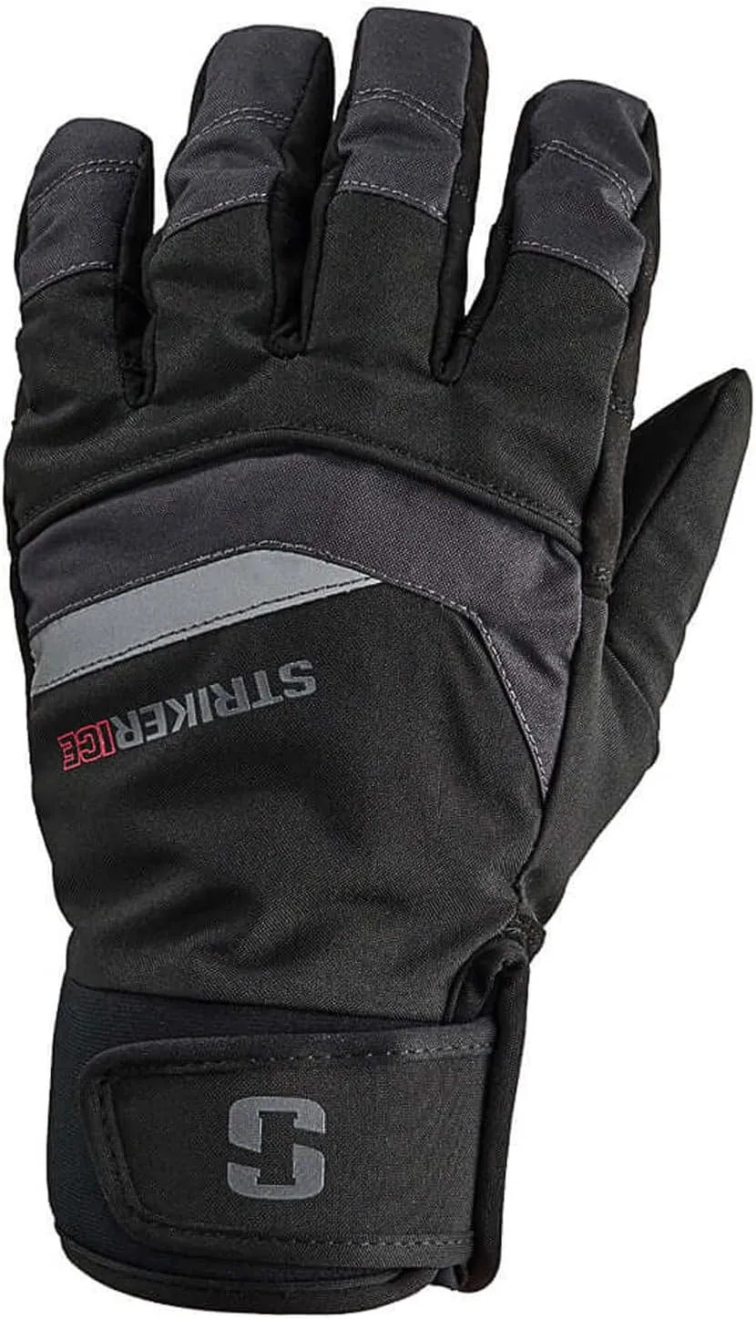 Striker Attack Waterproof Breathable Insulated Outdoor Ice Fishing Gloves with Adjustable Neoprene Cuff