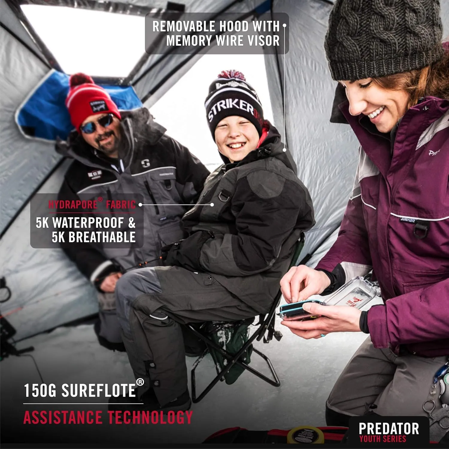 Striker Men's PrеdatоrJacket|Cold Weather Durable Windproof Water-Resistant Breathable Outdoor Ice Fishing Jacket