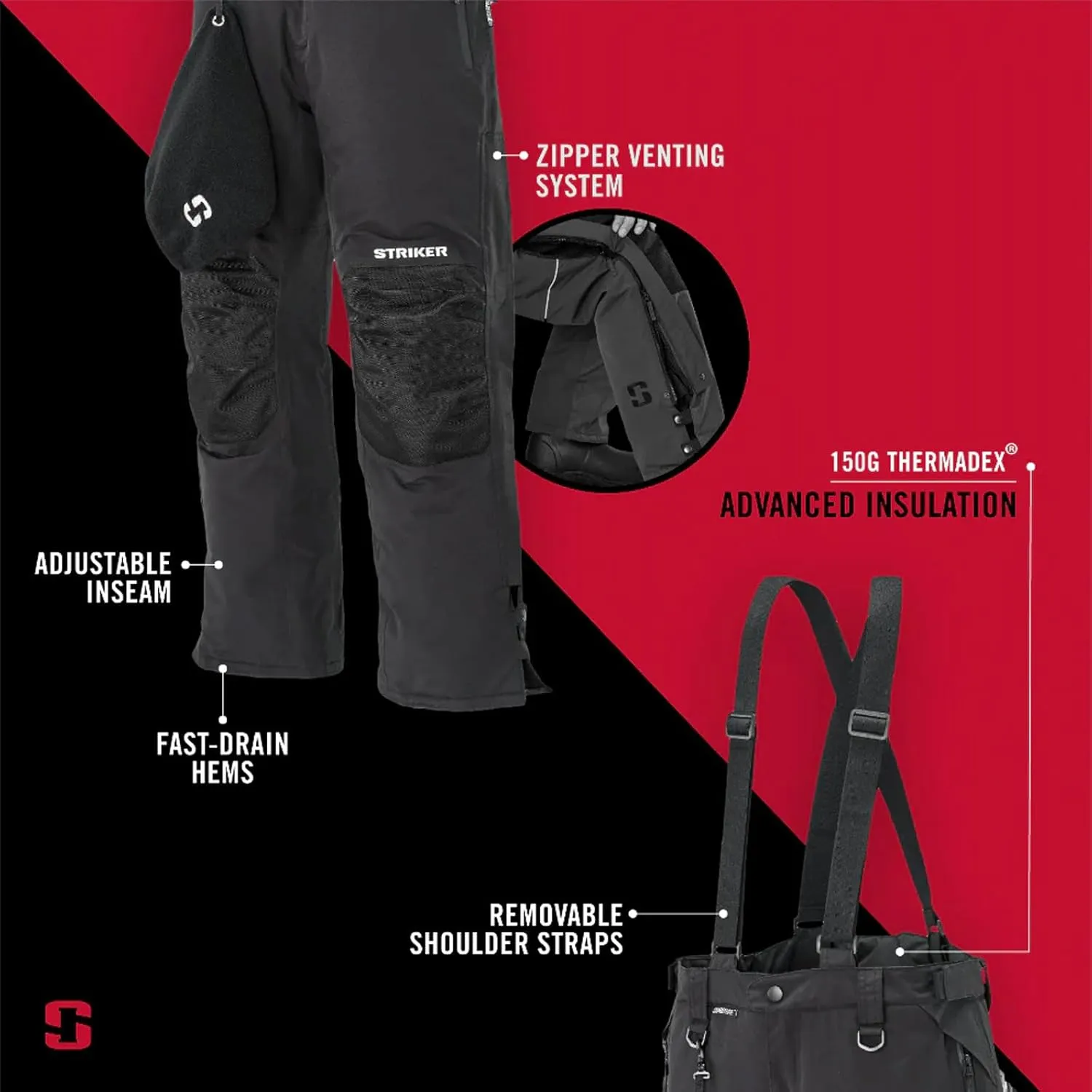 Striker Women's Prism Durable Breathable Water-Resistant Outdoor Ice Fishing Pant with Sureflote Flotation Technology