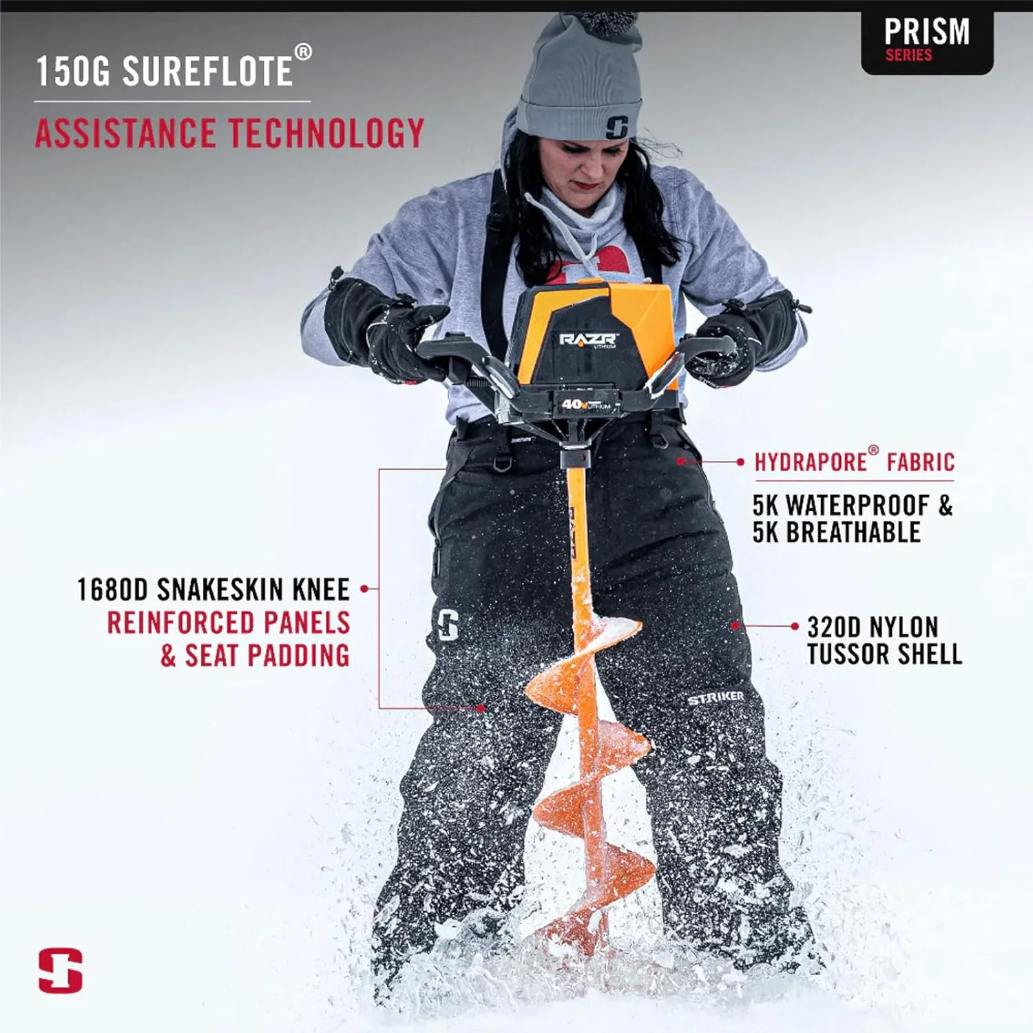 Striker Women's Prism Durable Breathable Water-Resistant Outdoor Ice Fishing Pant with Sureflote Flotation Technology