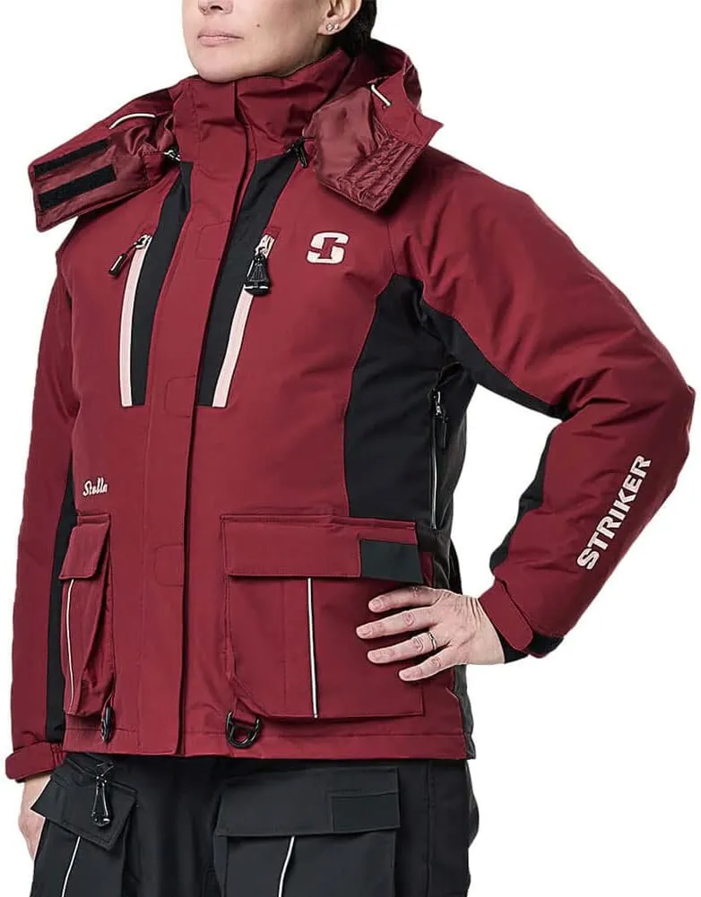 Striker Women's Stella Durable Windproof Water-Resistant Insulated Outdoor Ice Fishing Jacket with Removable Hood