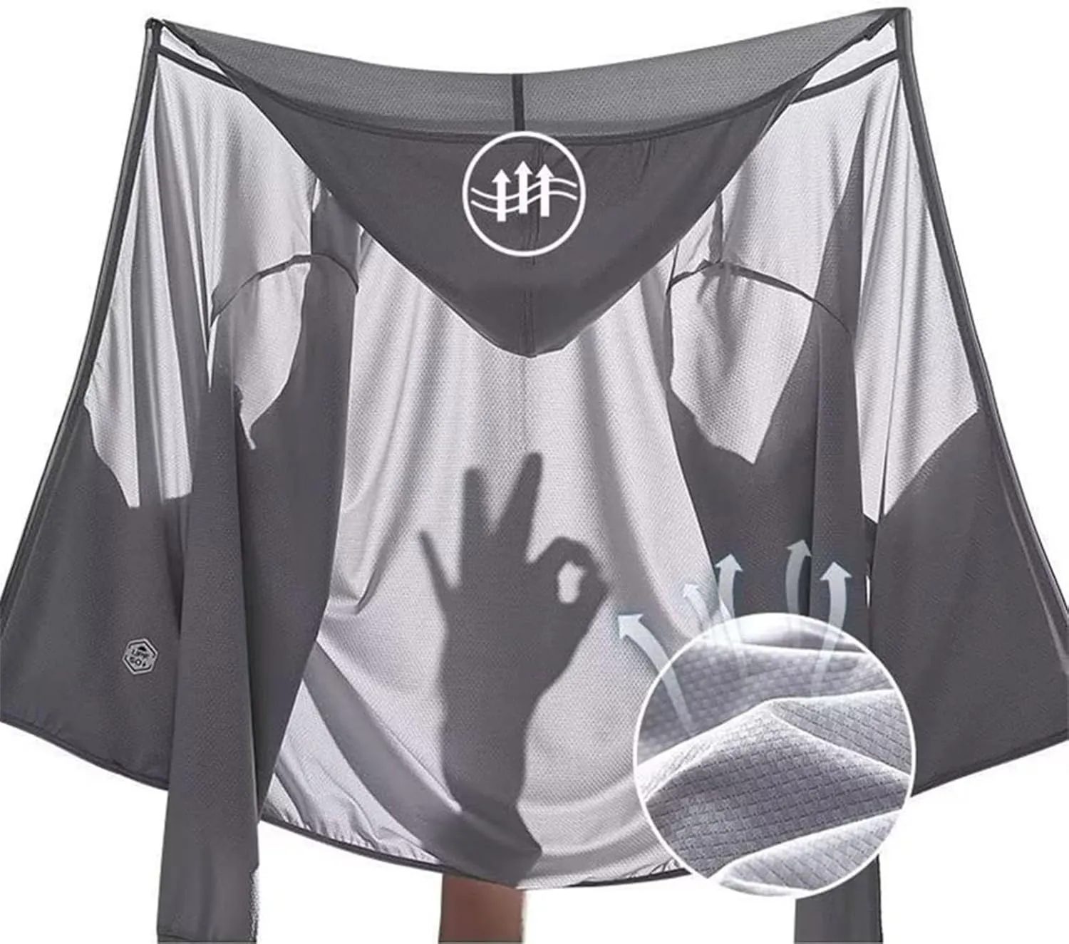 Summer Men's Sunscreen Clothing Thin Mesh Trend Outdoor Quick Drying Hooded Fishing UV Protection Loose Coat