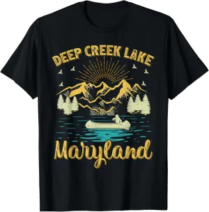 Summer Vacation Retro Mountain Maryland Deep Creek Lake T-Shirt