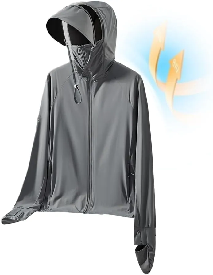 Sun Protection SPF50 Rash Guard Shirts Men's Lightweight Fishing Clothing Ice Silk Anti-UV Ice Fishing Suit Summer