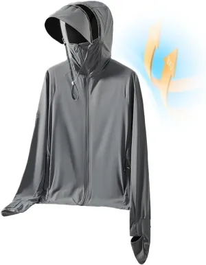 Sun Protection SPF50 Rash Guard Shirts Men's Lightweight Fishing Clothing Ice Silk Anti-UV Ice Fishing Suit Summer
