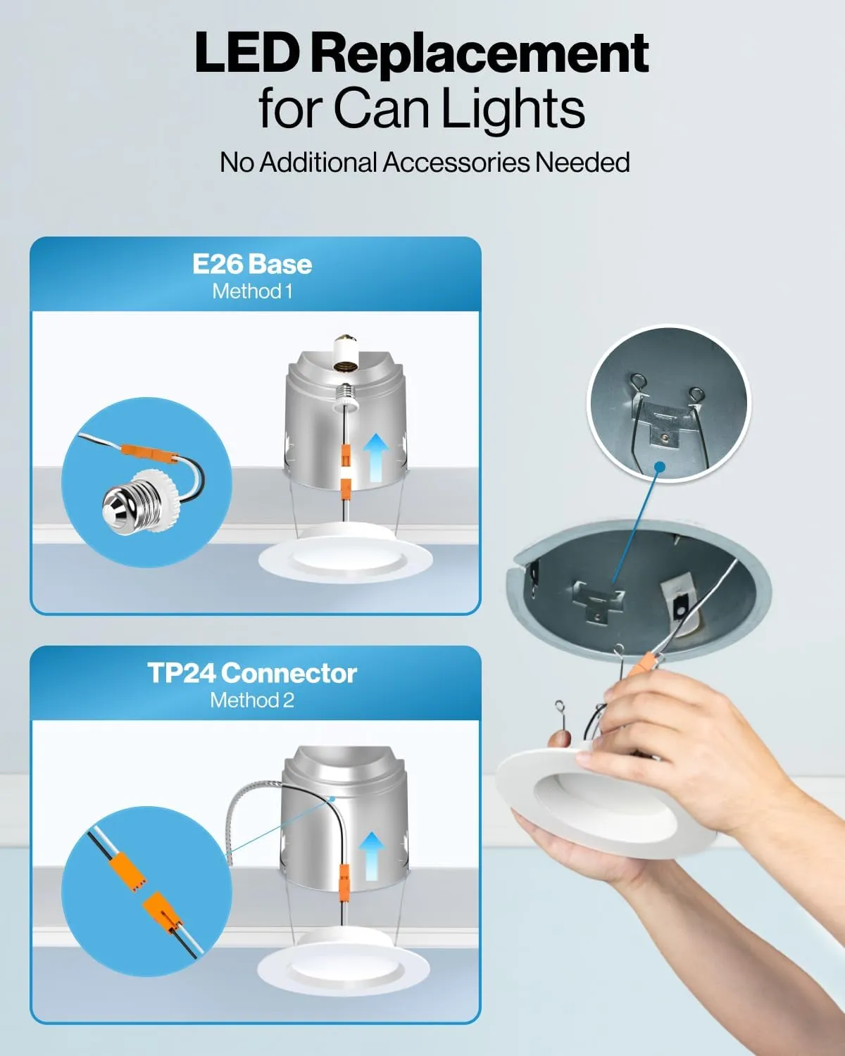 Sunco Recessed Lighting 6 Inch, Retrofit Can Lights, 965LM, 13W (75W Equivalent), Selectable CCT 2700K/3000K/3500K/4000K/5000K, Dimmable, Baffle Trim, Damp Rated UL 4 Pack