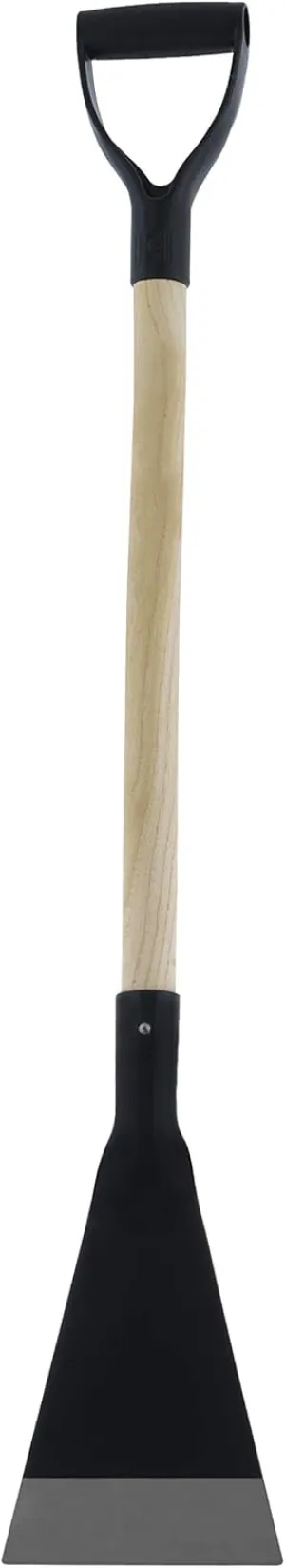 Superio Ice Chipper Driveway Heavy Duty Ice Scraper Snow Removal Equipment Heavy Duty Stainless Steel Blade 7" Ice Chopper with Wooden Handle