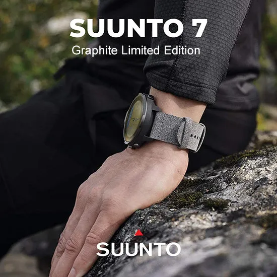 SUUNTO 7 Graphite Limited Edition GPS Smartwatch with Versatile Sports Experience with Gift Box and Wearable4U Power Bank Bundle
