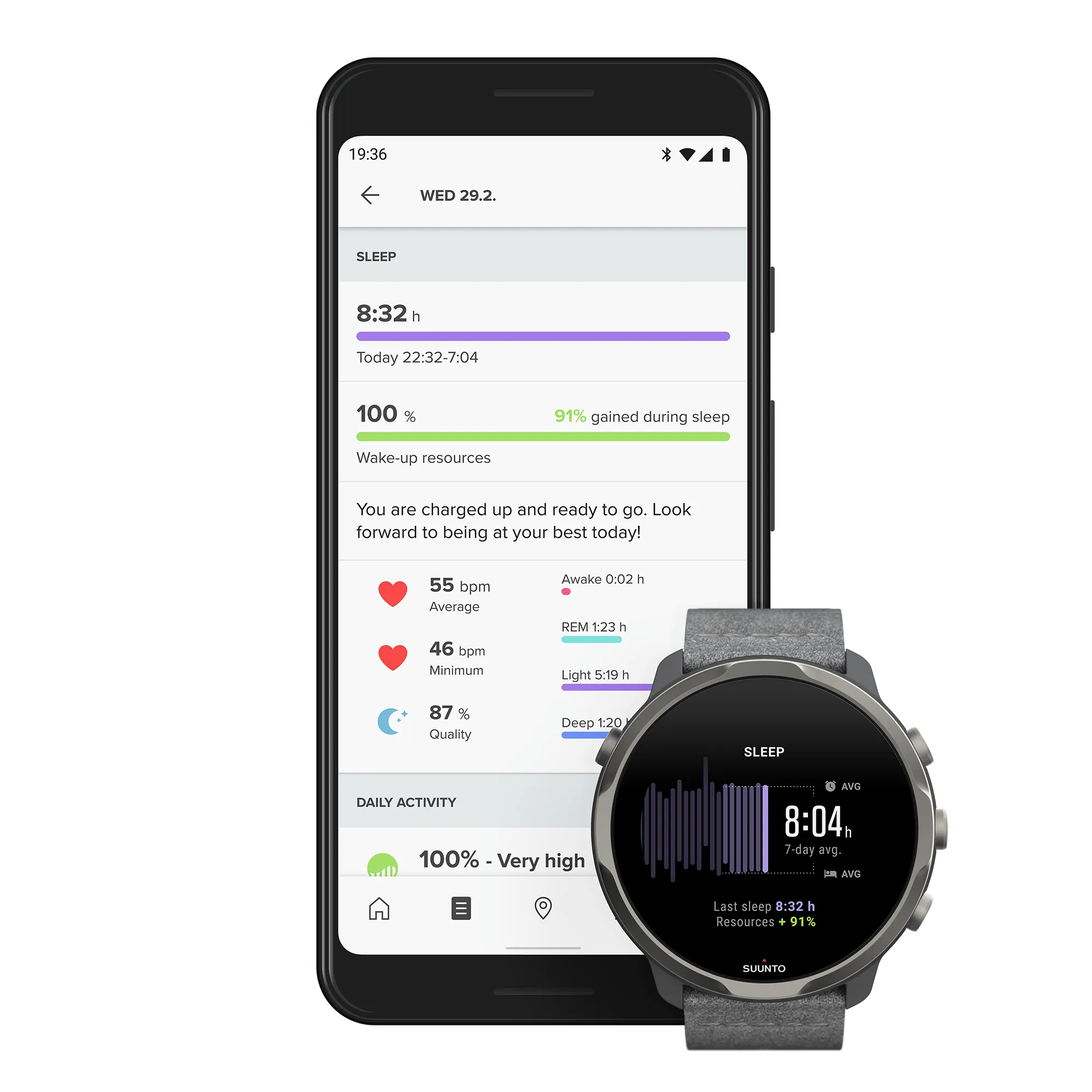 SUUNTO 7 Graphite Limited Edition GPS Smartwatch with Versatile Sports Experience with Gift Box and Wearable4U Power Bank Bundle