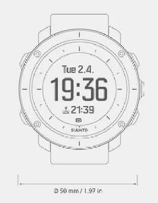 Suunto Traverse White - Stainless Steel Bezel- White Silicone Strap