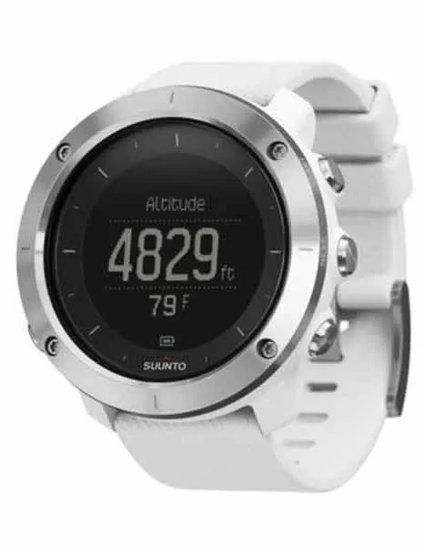 Suunto Traverse White - Stainless Steel Bezel- White Silicone Strap