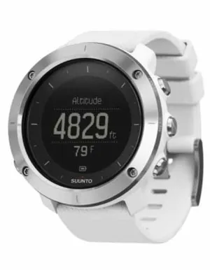 Suunto Traverse White - Stainless Steel Bezel- White Silicone Strap