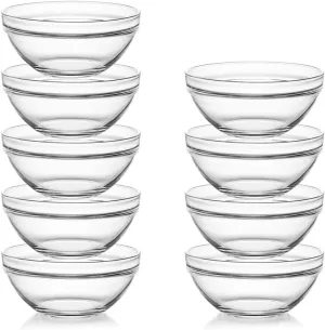 Sweejar 3.5 inch Small Glass Bowls Set, 5 oz Prep Bowls for Cooking, Small Bowls for Kitchen, Dessert Bowls for Ice Cream, 9 pack