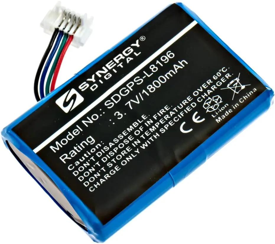Synergy Digital GPS Battery, Compatible with Garmin Zumo 590 GPS, (Li-ion, 3.7V, 1800mAh) Ultra High Capacity, Replacement for Garmin 010-12110-003, 361-00077-00, 616-00077-00 Battery