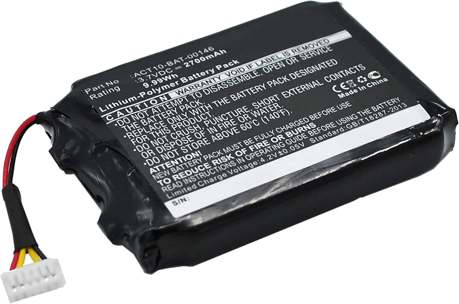 Synergy Digital GPS Battery, Compatible with Satmap Active 10 GPS, (Li-Pol, 3.7V, 2700mAh) Ultra High Capacity, Replacement for Satmap 1S2PE583759-02X Battery