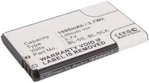 Synergy Digital GPS Battery, Compatible with VODAFONE V804NK GPS, (Li-ion, 3.7, 1000mAh) Ultra High Capacity, Replacement for Lark Bjorn BL-6SP Battery