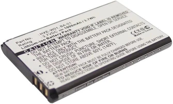 Synergy Digital GPS Battery, Compatible with Wintec G-Trender GPS, (Li-ion, 3.7V, 1000mAh) Ultra High Capacity, Replacement for Haicom BA-01 Battery