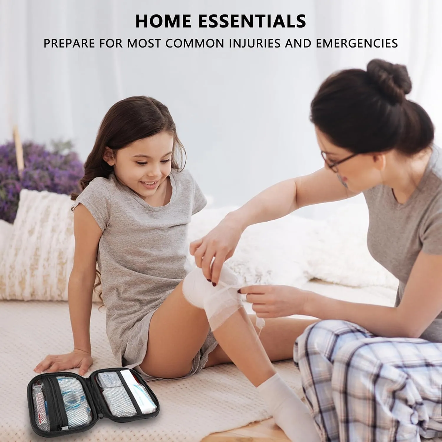 SYOSI Mini First Aid Kit, 115 Piece Small Waterproof Hard Shell Medical Emergency Aid Kit for Car, Home, Office, Travel, Camping, Sports, Outdoor, School Emergency First Aid Supplies Survival Kit