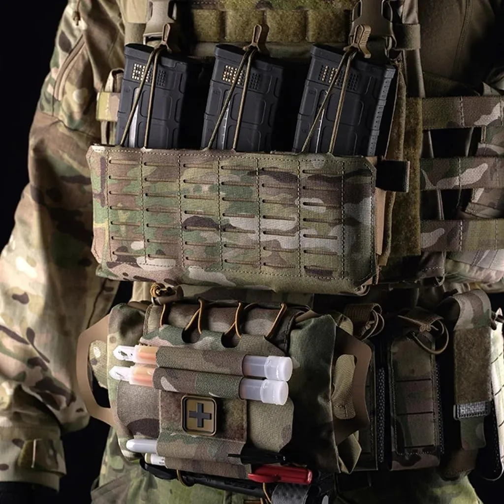 Tactical IFAK Pouch Roll and Carrier Medical Trauma Kit Pouch First Aid Kits Storage Vest Accessories EDC Outdoor Hunting (Color : WG)