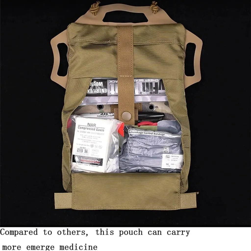 Tactical IFAK Pouch Roll and Carrier Medical Trauma Kit Pouch First Aid Kits Storage Vest Accessories EDC Outdoor Hunting (Color : WG)