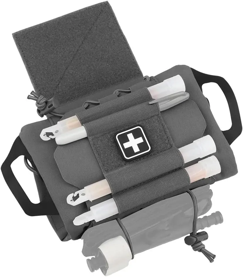 Tactical IFAK Pouch Roll and Carrier Medical Trauma Kit Pouch First Aid Kits Storage Vest Accessories EDC Outdoor Hunting (Color : WG)