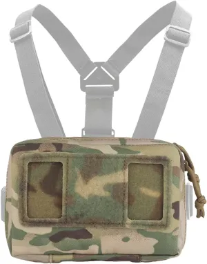 Tactical Vest Phone Holder Plate Carrier Pouch - for Plate Carrier Vest Attachments Phone Chest Mount Pouch - Folding Navigation Panel Specialized Outer for EDC and Outdoor Activities