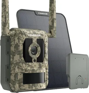 Talon Pro with Rechargeable Battery Pack and Solar Panel Bundle, 4K Ultra HD Live View, 0.2s Trigger Speed, Game Camera with GPS and Non-Glow IR Night Vision