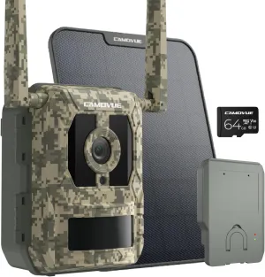 Talon Pro with Rechargeable Battery Pack and Solar Panel Bundle, 4K Ultra HD Live View, 0.2s Trigger Speed, Game Camera with GPS and Non-Glow IR Night Vision