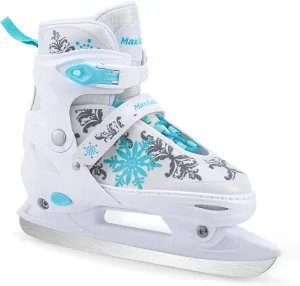 TaroKitc Adjustable Snowflake Ice Skates for Kids Boys Girls, Fun Beginner Ice Skating Shoes for Outdoor and Rink, 4 Sizes Adjustable Skates, Soft and Comfortable Lining Ice Skating Shoes Ages 6-12
