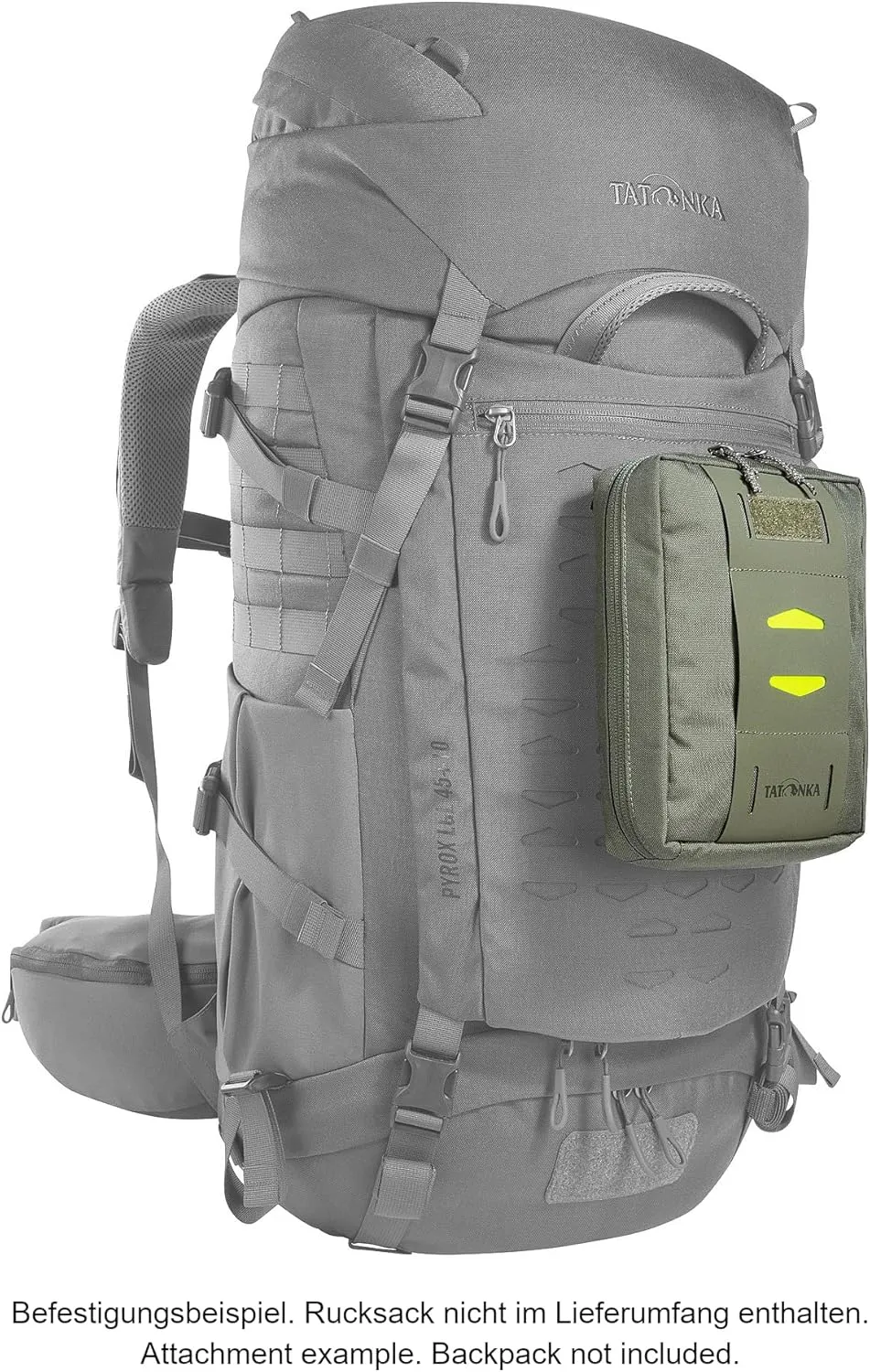 Tatonka Universal Pouch - Robust Accessory Bag for Backpacks and Hip Bags with Modular Attachment System (MOLLE etc.) in Various Sizes, Black, 20 x 14 cm, Rucksack