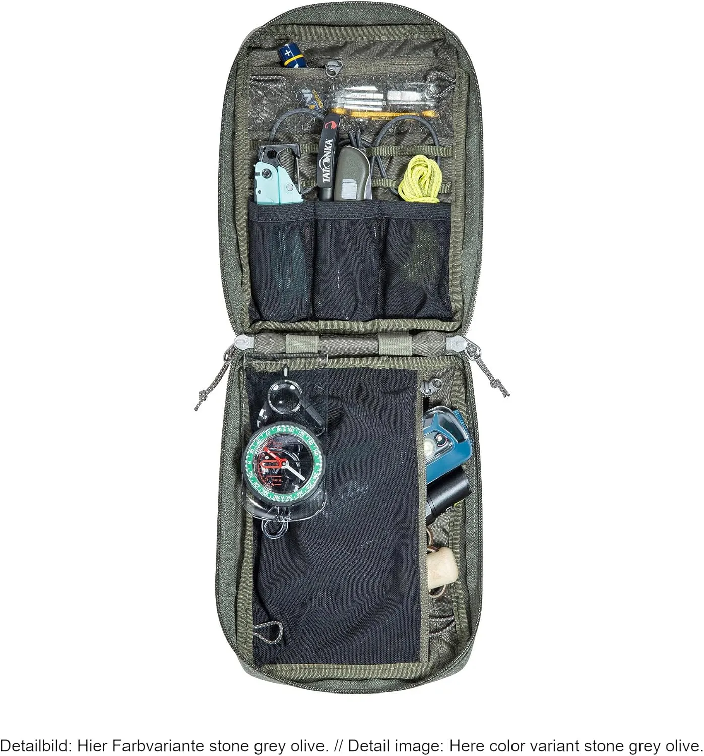 Tatonka Universal Pouch - Robust Accessory Bag for Backpacks and Hip Bags with Modular Attachment System (MOLLE etc.) in Various Sizes, Black, 20 x 14 cm, Rucksack