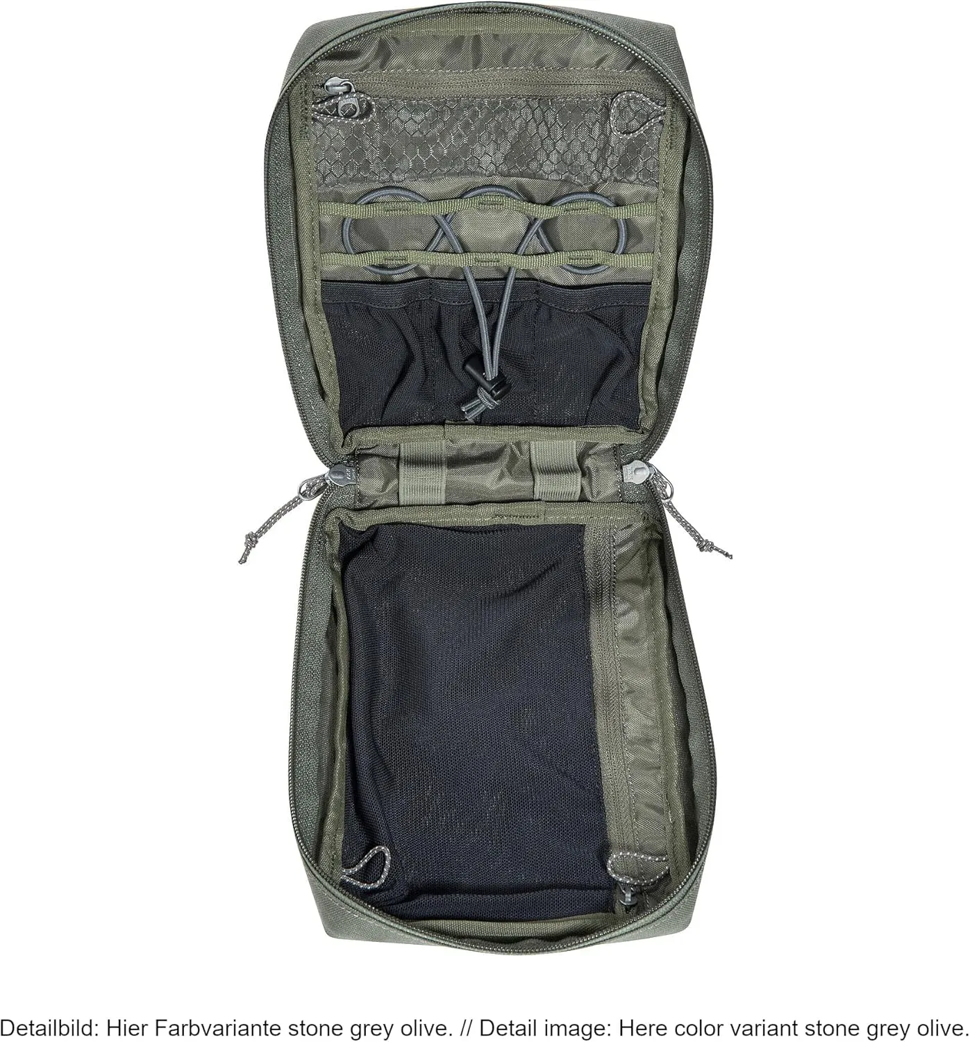 Tatonka Universal Pouch - Robust Accessory Bag for Backpacks and Hip Bags with Modular Attachment System (MOLLE etc.) in Various Sizes, Black, 20 x 14 cm, Rucksack